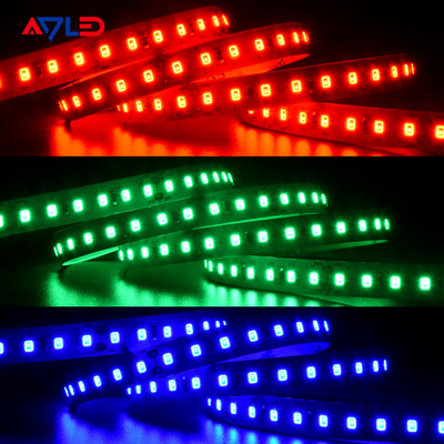 SMD 2835 Lampu Strip LED Warna Tunggal Putih 2700K 3000K 4000K 5000K 6500K Merah Hijau Biru