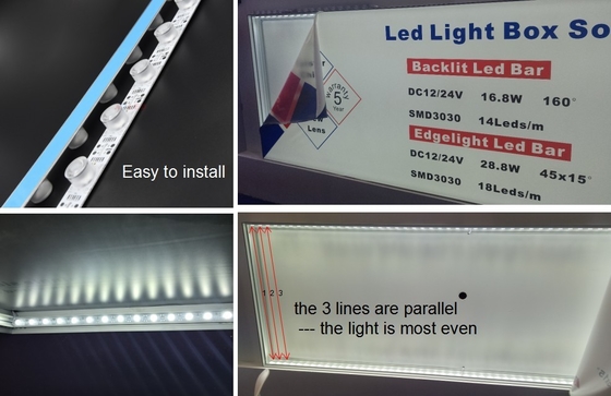 LED Double Side SEG Fabric Light Box Edge Lit LED Bar